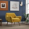 ORRD Gold Velvet Lounge Chair, Modern Accent Chair with Performance Fabric & Solid Wood Frame, Minimal Assembly Required for Living Room, Bedroom - 2 of 4