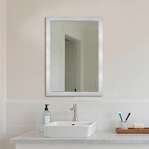 Rectangular Wall Mirror, White Framed Mirror for Bathroom, Bedroom, Living Room & Entryway Decor - 1 of 4