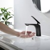 ALEXOUN Single Hole Bathroom Sink Faucet with Pop Up Drain and Water Supply Hose, Single Handle Bathroom faucet - 2 of 4