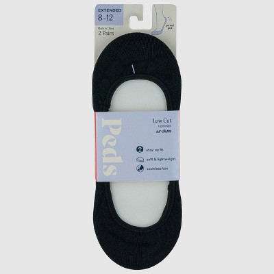 Peds Women's 2pk Extended Size Microfiber Liner Socks - 8-12 - image 2