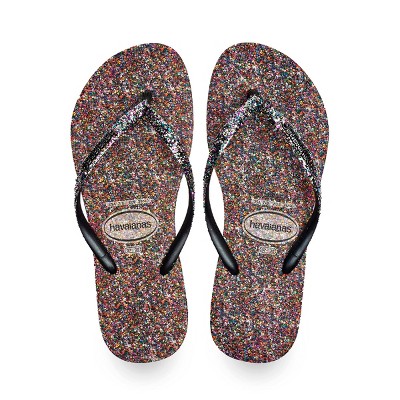 New York Jets Women's Glitter Thong Flip Flop Sandals - Sportsamerica  Sports Cards