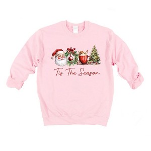 Simply Sage Market Women's Graphic Sweatshirt Small Tis The Season Christmas Collage - 1 of 4