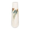 Metal Iron Vase - Modern Glam Decorative White Tall Flower Vase with Hand-Painted Design for Home, Office, Bedroom, and Living Room - 2 of 4
