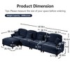 Modular L-Shaped Sectional Sofa with Flared Arms & Movable Ottoman - 2 of 4