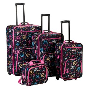 Rockland 4pc Expandable Luggage Set - Peace