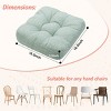 SEVOBAL 2Pack Square Seat Cushions with Premium Soft Cotton Filling, Non-Slip Bottom Durable Chair Pads for Dining Room, Green, 17.8"*17.8"*4.4" - 3 of 4
