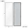 Dovelina Modern Rectangular Aluminium Fine Edge Black Hanging Mirror Decorative Wall Mirror - 3 of 4