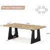 Tribesigns Dining Table for 6-8 People, 70.9“ Modern Kitchen Table for Dinner, for Dining Room, Living Room,Oak - 2 of 4