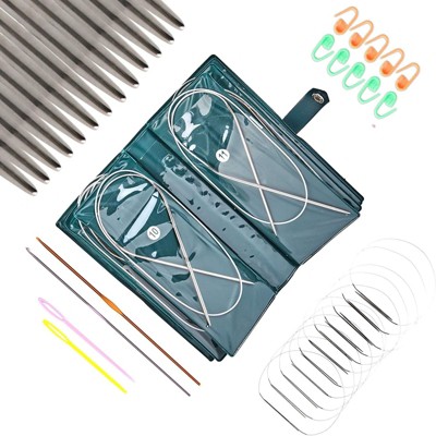 Bright Creations Circular Knitting Needles Set, Arts and Crafts, 11 Sizes (32 Inches)