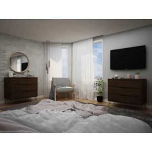 Set of 2 Rockefeller 3 Drawer Dresser - Manhattan Comfort - 1 of 4
