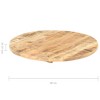 vidaXL Table Top Solid Mango Wood Round 0.98"-1.06" 31.5" - 3 of 4