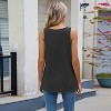 Women's Round Neck Sleeveless Loose Fit Tank Top - 2 of 4