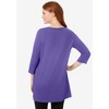 Woman Within Plus Size Perfect Three-Quarter-Sleeve Scoopneck Tunic - 3 of 4