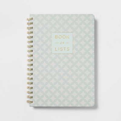 Undated Planner 7"x10" Spiral Book of Lists - Threshold™: Daily To Do List Agenda, Multicolor, Acid-Free Paper