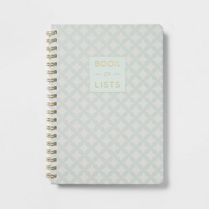 Undated Planner 7"x10" Spiral Book of Lists - Threshold™: Daily To Do List Agenda, Multicolor, Acid-Free Paper - 1 of 3