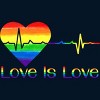 Adult Design By Humans Pride Love is Love Heartbeat By WinterJJ Tank Top - 2 of 2
