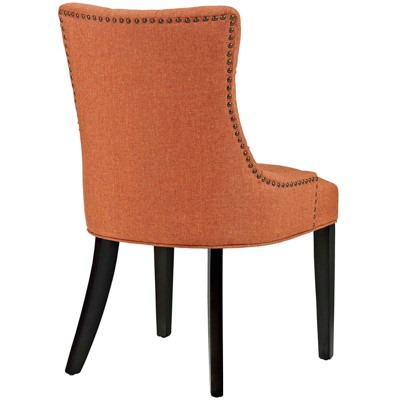 Regal Orange Tufted Upholstered Side Chair with Nailhead Trim