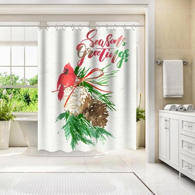 Seasons Greetings by PI Creative Holiday Collection Shower Curtain - Americanflat