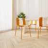 4-Piece Minimalist Patio Chair Set with Sturdy Metal Legs, Indoor Outdoor Armless Chairs for Porch, Garden or Balcony-The Pop Home - 2 of 4