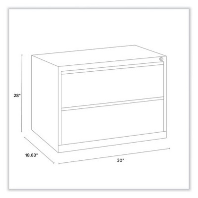 Putty 2-Drawer Lockable Mobile Legal Size File Cabinet