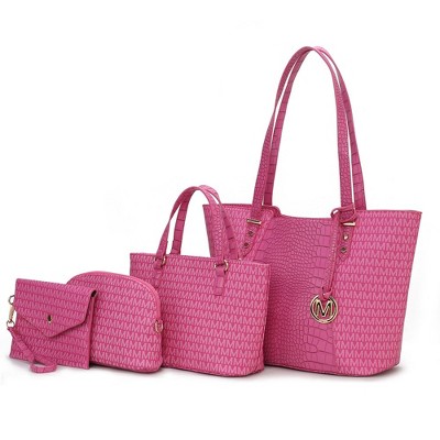 MKF Collection Lippa Tote Crocodile Embossed Vegan Leather Women’s Bag Purse Set by Mia K