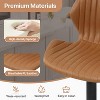 Abynow Modern Bar Stools Set of 2 Swivel Bar Height Barstools Chairs with Adjustable Height, Round Heavy Metal Base, and Footrest - 2 of 4