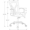 NicBex Mesh Mid-Back Adjustable Height Ergonomic Home Office Chair with Silver Base and Wheels for Work Study,Black - 3 of 4