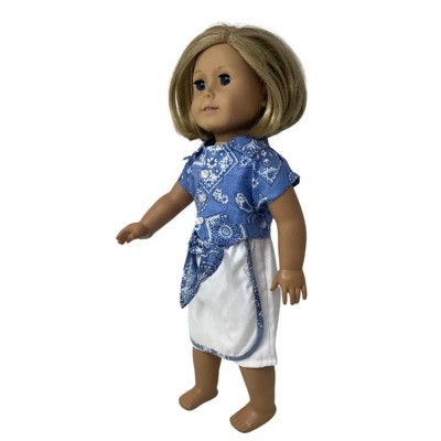 Детские юбки Doll Clothes Superstore Skort and Bandana Print Top for 18 Inch Girl Dolls — фото 3