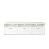 VYNXARIA White modern minimalist TV cabinet 80 inch TV stand, open locker Living Room Bedroom - 4 of 4