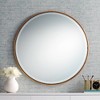 Uttermost Round Vanity Decorative Wall Mirror Vintage Beveled Edge Antiqued Gold Leaf Iron Frame 34" Wide for Bathroom Bedroom Living Room Home House - 2 of 4