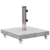 vidaXL Parasol Base Grey Granite Base with Stainless Steel Tube 66.1 lbs - 2 of 4