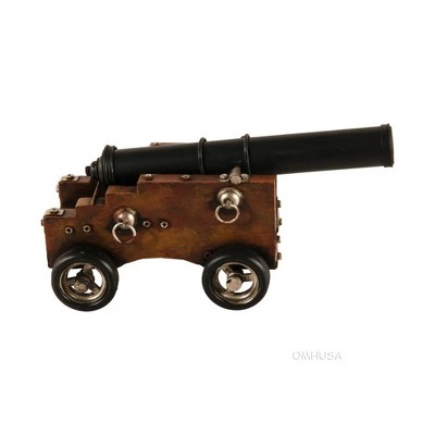 Warship Cannon Model 6" – Handmade Iron Maritime Decor Old Modern Handicrafts