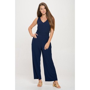 WEST K Women's Brooklyn Ribbed V-Neck Tank Jumpsuit - 1 of 4