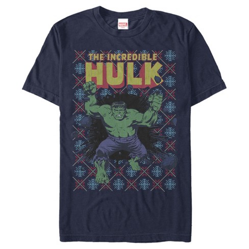 Binnen nog een keer In zicht Men's Marvel Hulk Smash Holiday Ugly Sweater T-shirt : Target