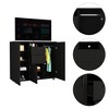 NicBex 2 Drawers Dresser for Bedroom with 3 Cabinets,Chest of Drawers with Metal Handles,Freestanding Dresser,Storage Dressers for Bedroom,Black - 4 of 4