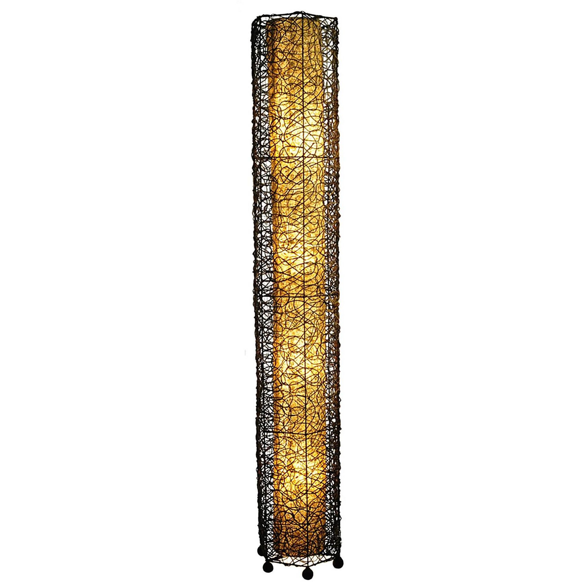 Eangee Giant Tower 72" Durian Shade Nito Vines Floor Lamp