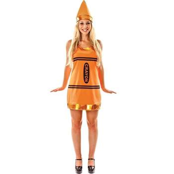 Orion Costumes Women's Orange Crayon Fancy Dress Costume