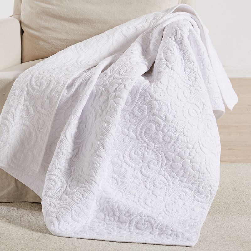 Sherbourne White Throw - One Quilted Throw - Birch Hill by Levtex Home, 2 of 4