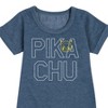 - Pokémon - Pikachu Logo Style Graphic Short Sleeve Fleece Dress - 2 of 4