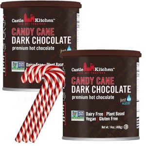 Castle Kitchen Candycane Hot Chocolate (2 Pack, 14oz Ea.)- Dairy Free, Vegan Hot Cocoa Mix made With Dark Chocolate and Natural Flavors-Just Add Water - 1 of 4