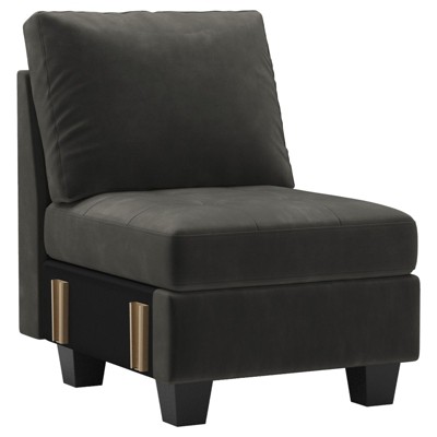 Belffin Modular Velvet Tufted Single Seat