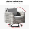 Marlton 9pc Wicker Outdoor Fire Pit Patio Furniture Set Conversation Sofa with a Swivel Chair and Cushions - 4 of 4