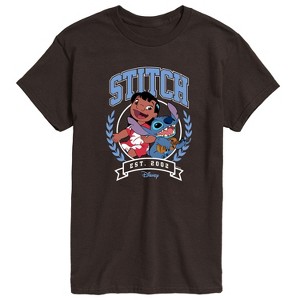 Men's - Disney - Stitch Collegiate Group Short Sleeve Graphic T-Shirt - 1 of 3