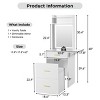 Vanity Table Modern with Charging Station and Foldable Panel for Bedroom 19.8in Wide-3irtyhousy - 4 of 4