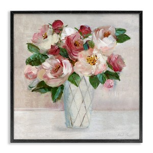 Stupell Industries Pink & Red Rose Bouquet Framed Giclee Art - 1 of 4