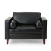 PAGED Accent Chair Comfy Living Room Chairs with Tufted Back and Studded Arms for Living Room, Office, Reception Room - 2 of 4
