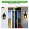 21" H 1-Pack Outdoor Wall Lantern Light Vintage Black Metal and Clear Glass Sconce with Decorative Scroll Design (Bulb Not Included) - 4 of 4
