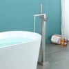Cobbe Floor Standing Single Handle Tub Faucet with Tub Spout Handheld Shower and 59-Inch Hose Tub Filler Brushed Nickel - 2 of 4