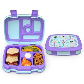 Bentgo Kids Leak-Proof, 5-Compartment Bento Style Kids Lunch Box NEW Purple  853975005026