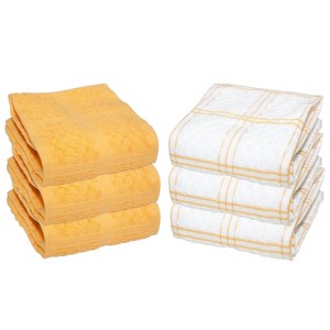 Sloppy Chef Premier Kitchen Towel (6 Pack), 15x25, Popcorn Pattern Weave, 100% Cotton - 1 of 4